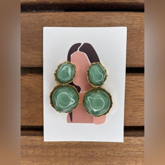Resin drop earrings - Picture 1 of 6